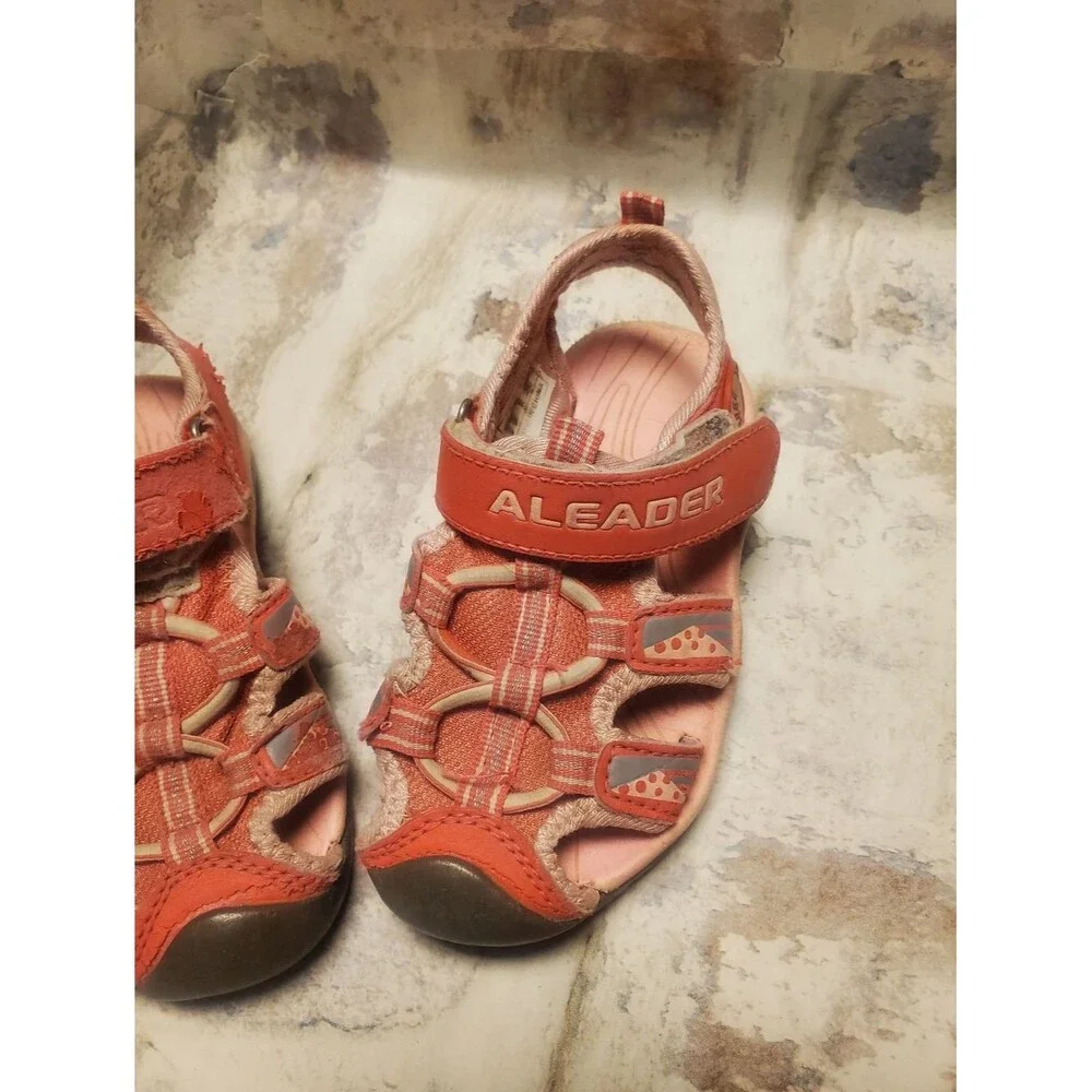 Aleader Toddler Girls  Sport Water Hiking Sandals US 9/ EU 26 Pink/Grey
